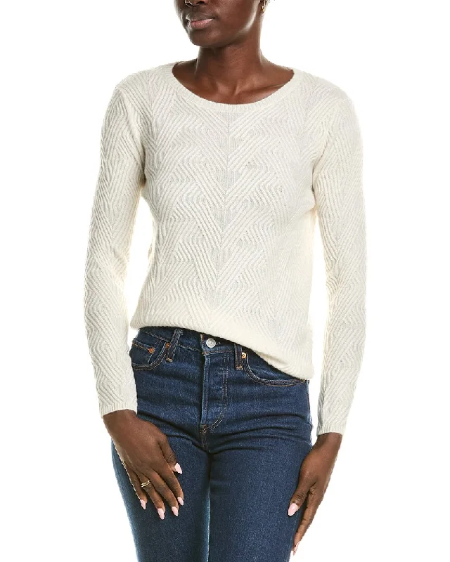 Flannel Sweaterssofiacashmere Trellis Cable Cashmere Sweater