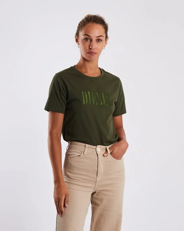 women's tops with asymmetrical designsLeandra T-Shirt Bayou Green