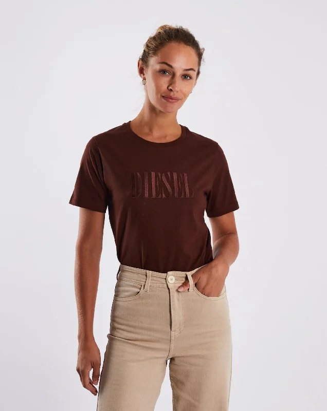 women's tops with flutter sleevesLeandra T-Shirt Deep Coco