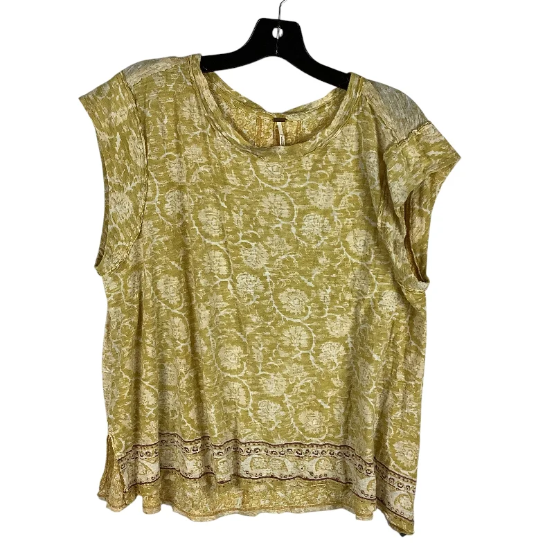 camisoles for womenTop Short Sleeve By Free People In Yellow, Size: S