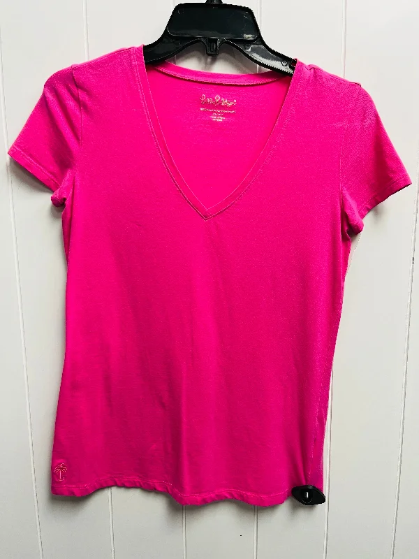 women's tops for casual FridaysTop Short Sleeve Designer By Lilly Pulitzer In Pink, Size: Xs